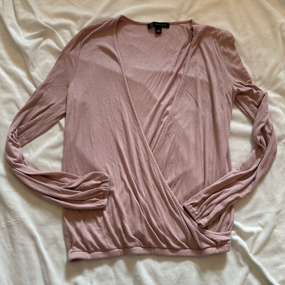 International Concepts wrap front blouse size Small